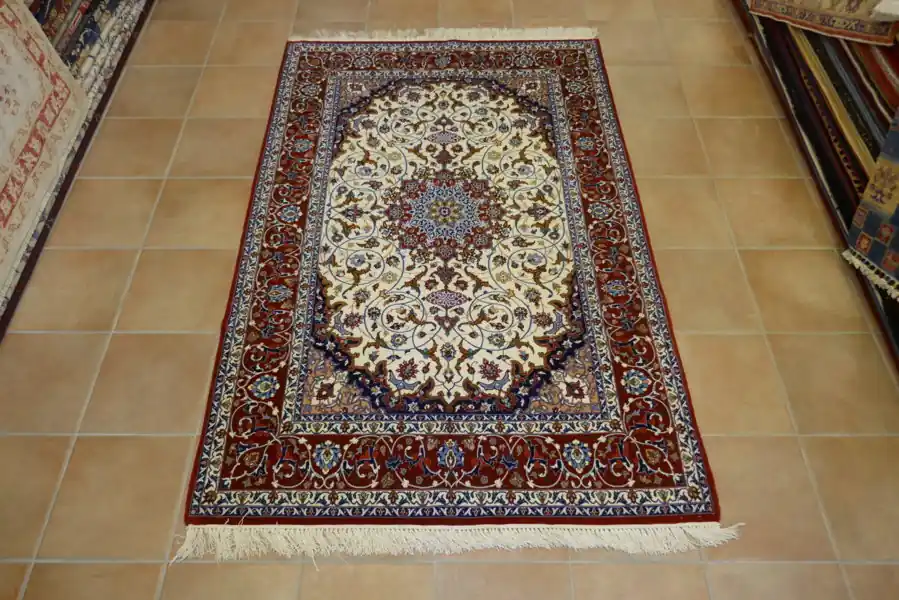 Tappeto Isfahan Extrafine Misto Seta 203×134-N.12144