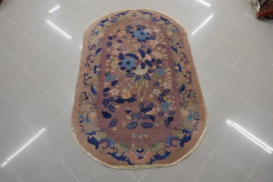 Tappeto Cinese Pechino Decò Antico Ovale 206×124-N.13558