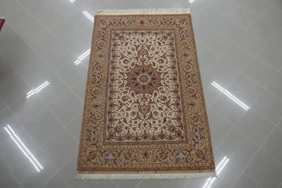 Tappeto Isfahan Extrafine Misto Seta Firmato 200×130-N.12090