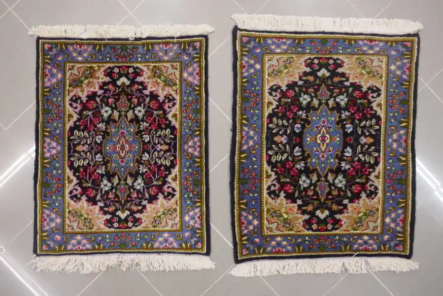 Scendiletti Persiani Kirman 75×61-80×66 N.13435-13436