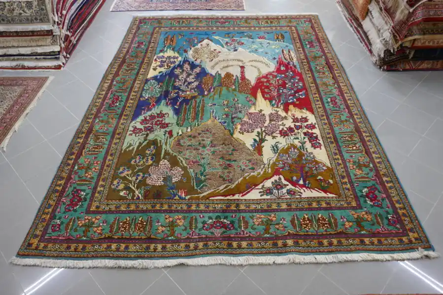 Tappeto Persiano Tabriz Paesaggistico 325×243-N.3