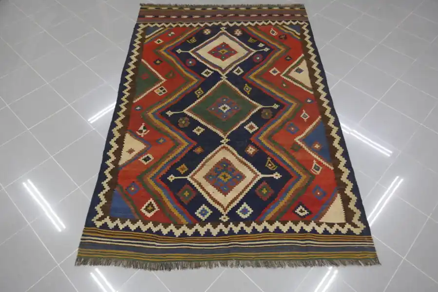 Kilim Persiano Gashgai Antico 225×150-N.13334