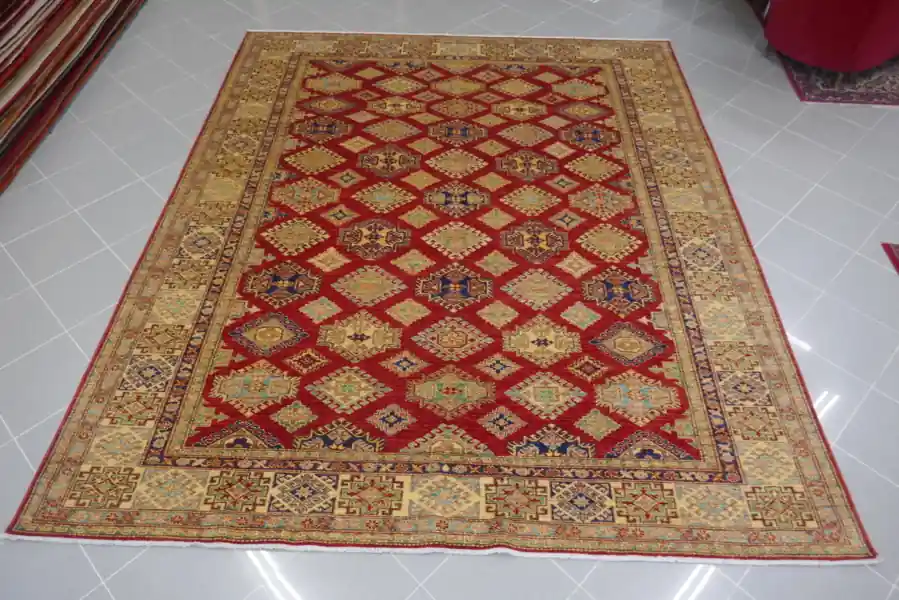 Tappeto Salotto Uzbek Kazak Extra Rosso 293×242-N.13179