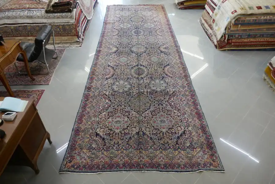 Tappeto Persiano Kirman Antico Grande Kelley 590×193-N.11685