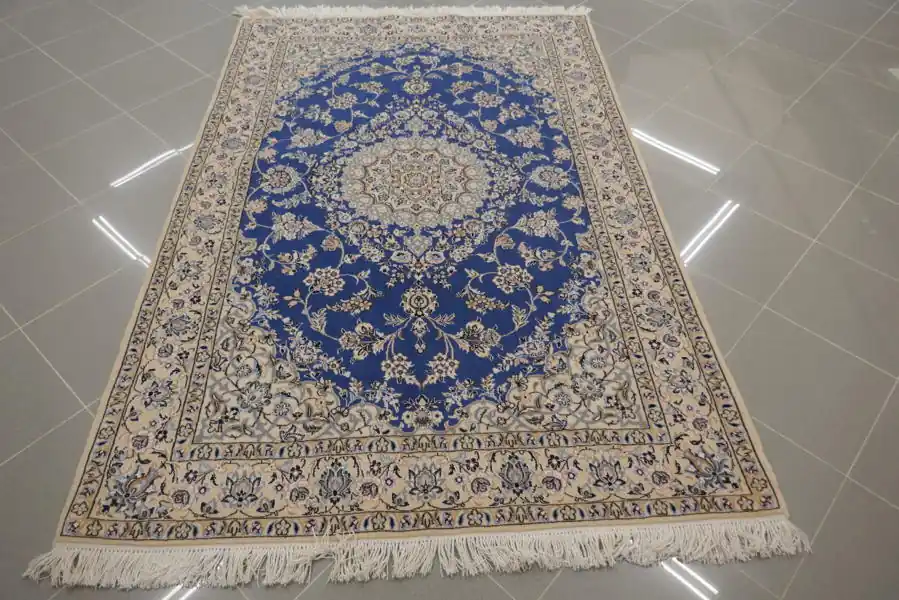 Tappeto Nain 9 Fili Persia Color Azzurro 198×132-N.14009