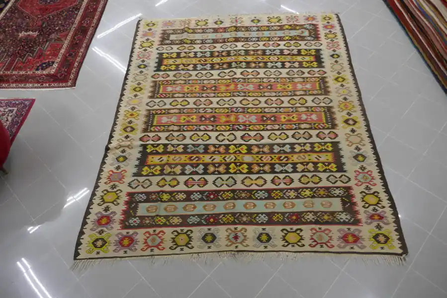 Vecchio Kilim Turco Sarkoy 277×220-N.10765
