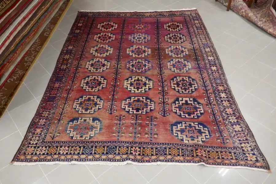 Antico Tappeto Persiano Shahsavan Mogan 282×212-N.347