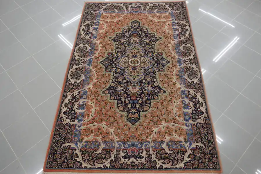 Tappeto Persiano Kum Extrafine Misto Seta Firmato 213×139-N.11214