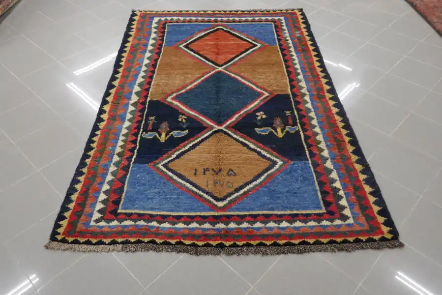 Tappeto Persiano Gabbeh Gashgai Datato 234×150-N.10586
