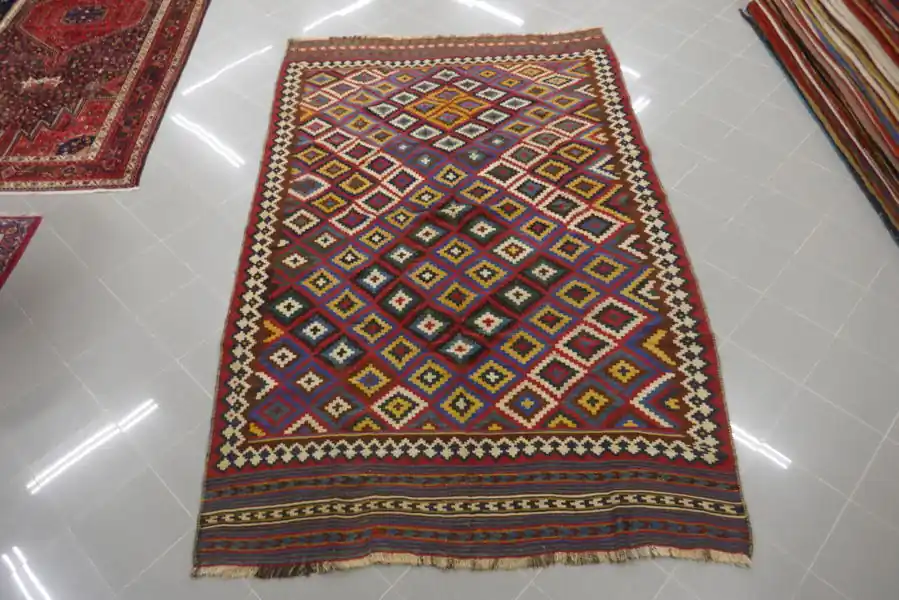 Antico Kilim Persiano Afshari 302×193-N.11842