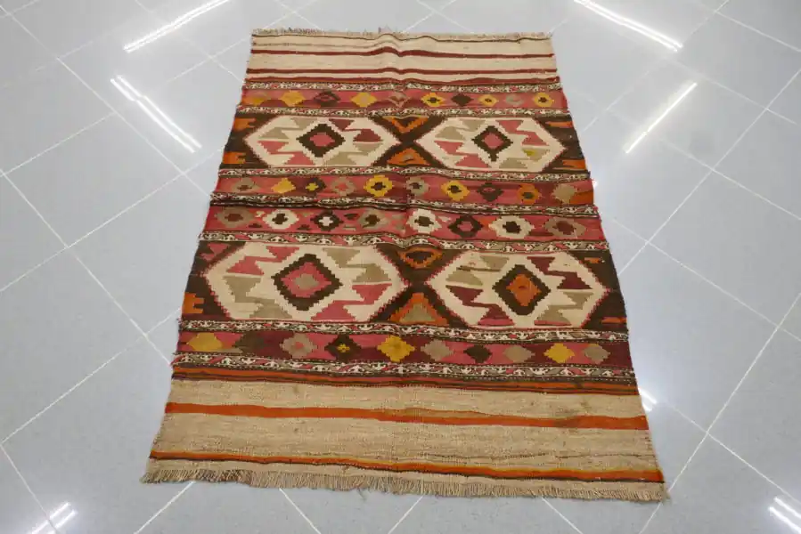 Antico Kilim Persiano Shahsavan 125×90-N.564