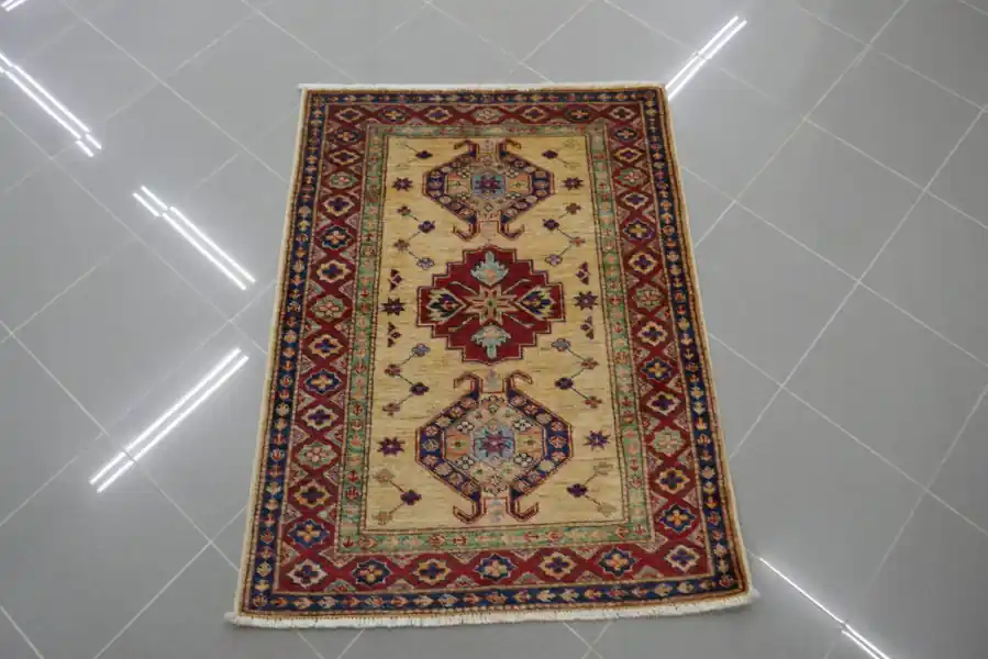 Piccolo Tappeto Uzbek Kazak Extra Color Avorio 114×84-N.13159