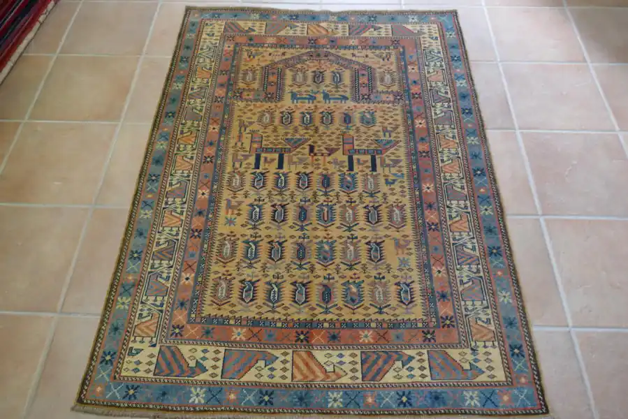 Tappeto Turco Preghiera Shirvan Marasali 144×109-N.10231