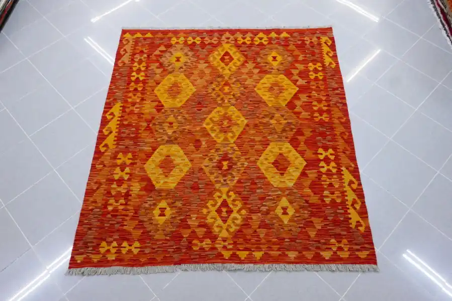 Kilim Afghano Quadrato 165×151-N.14480