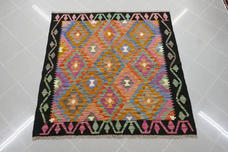 Kilim Afghano Quadrato 151×153-N.14476