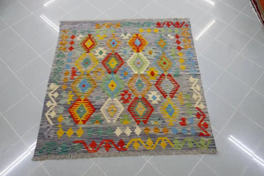 Kilim Afghano Quadrato 150×153-N.14478