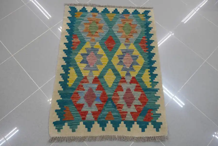 Kilim Afghano 91×67-N.14290
