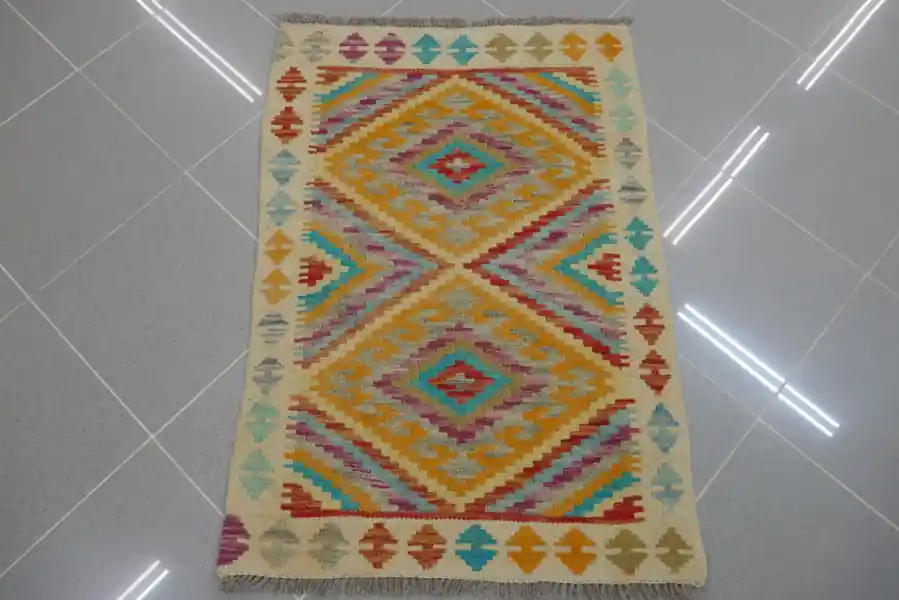 Kilim Afghano 91×63-N.14283