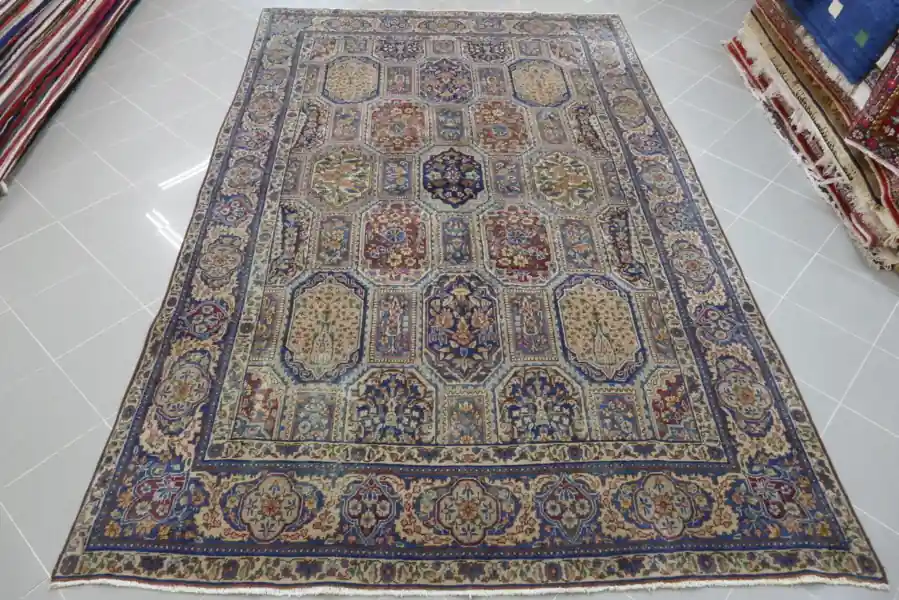 Antico Tappeto Tabriz Firmato 313×198-N.14301