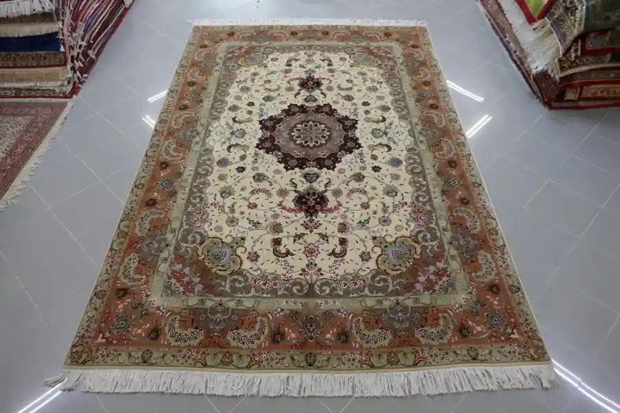 Tappeto Tabriz 60 Raj,Misto Seta,Extrafine 300×200-N.11990