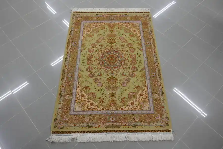 Tappeto Persiano Tabriz 60 Raj, Misto Seta Firmato 165×114-N.12111