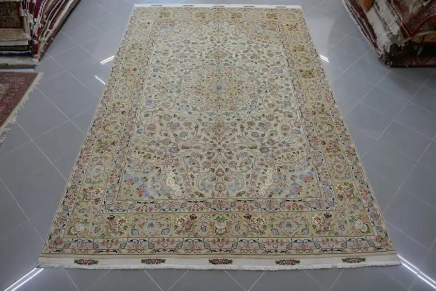 Tappeto Tabriz 60 Raj, Misto Seta, Extrafine 302×200-N.12155