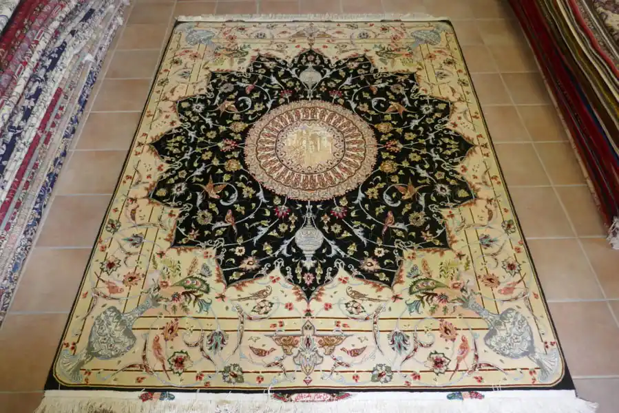 Tappeto Tabriz 60 Raj,Misto Seta,Extrafine Firmato 268×205-N.12016