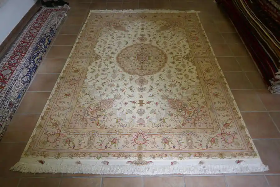 Tappeto Tabriz 60 Raj, Misto Seta, Extrafine Firmato 300×202-N.12068