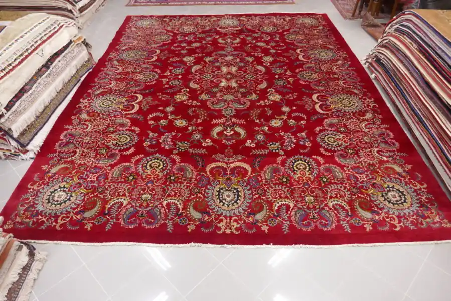 Grande Tappeto Persiano Keshan da Salotto 420×327-N.13943