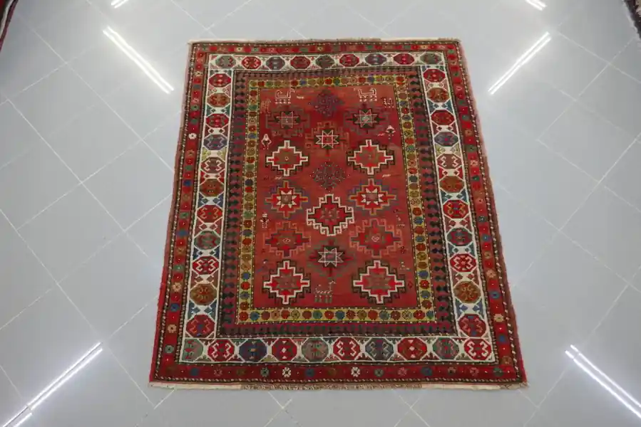 Tappeto Antico Caucasico Ghendje 156×131-N.13265