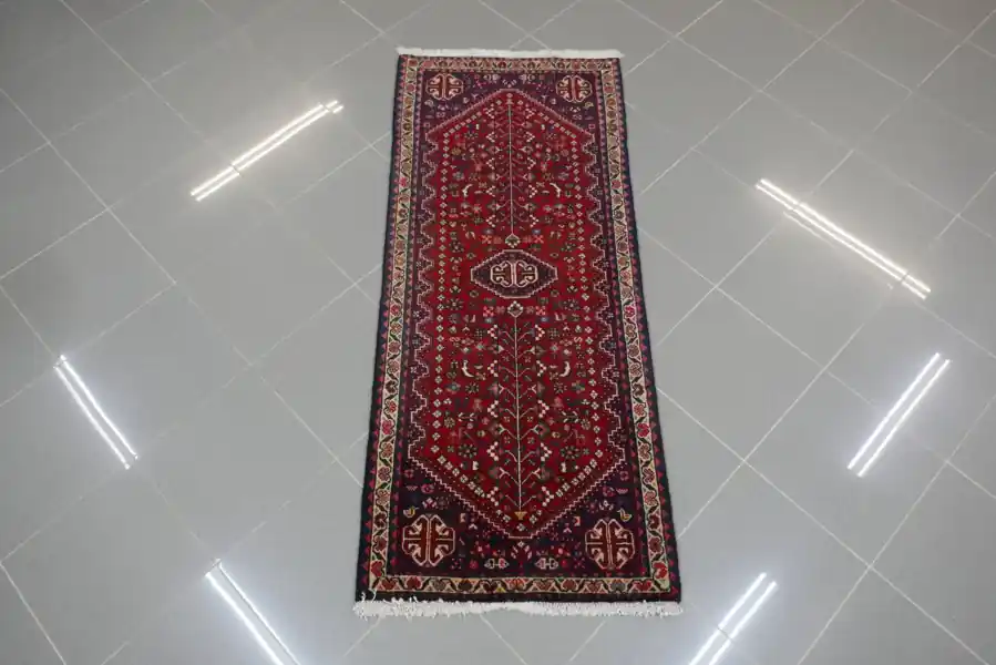 Scendiletto Persiano Abadeh Fondo Rosso 147×65-N.14848