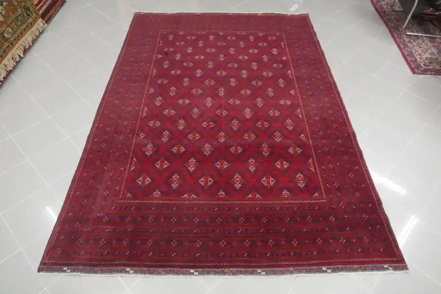 Tappeto Bukhara Turcomanno Fondo Rosso 298×204-N.13130