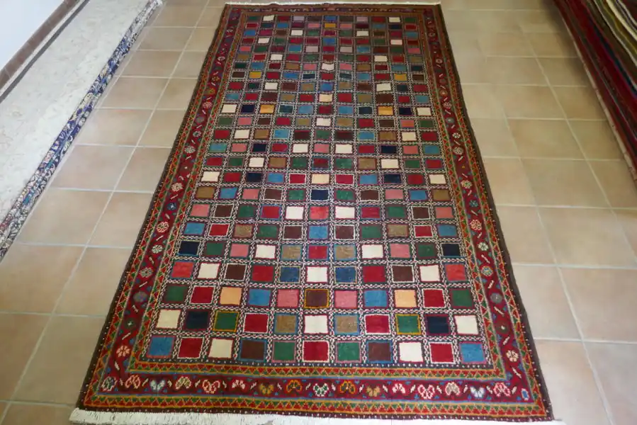 Antico Tappeto Gabbeh Persiano Bakhtiari 300×158-N.12604