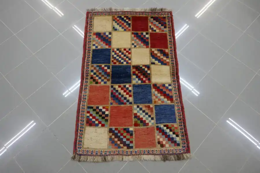 Piccolo Tappeto Persiano Gabbeh Gashgai 132×82-N.10355