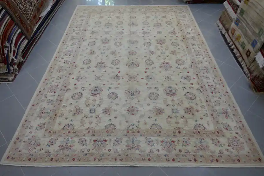 Tappeto Moderno Salotto Ziegler Fondo Avorio 344×243-N.14989