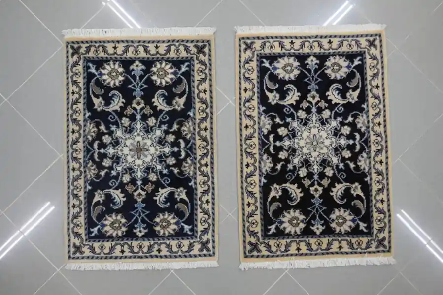 Scendiletti Persiani Nain Fondo Blu 87×59-85×58 N.14860-14861