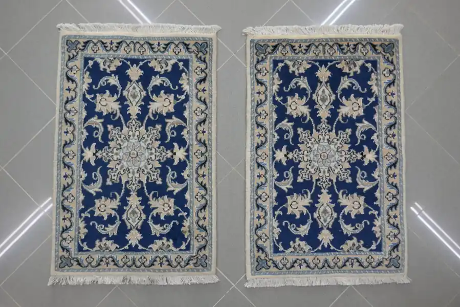 Scendiletti Persiani Nain Fondo Azzurro 90×60-90×60 N.14880-14881