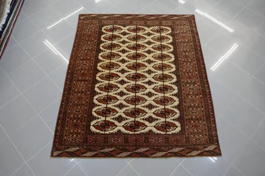 Tappeto Persiano Bukhara Tekke Turcomanno Antico 170×145-N.14938