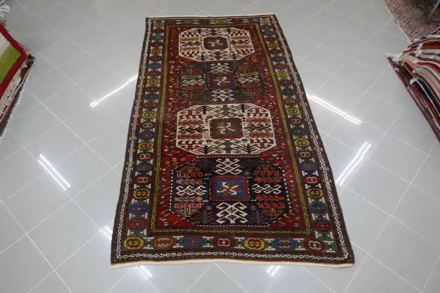 Tappeto Antico Kazak Chajli 245×136-N.14898