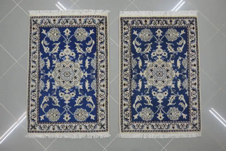 Scendiletti Persiani Nain Fondo Azzurro 88×60-86×60 N.14864-14868