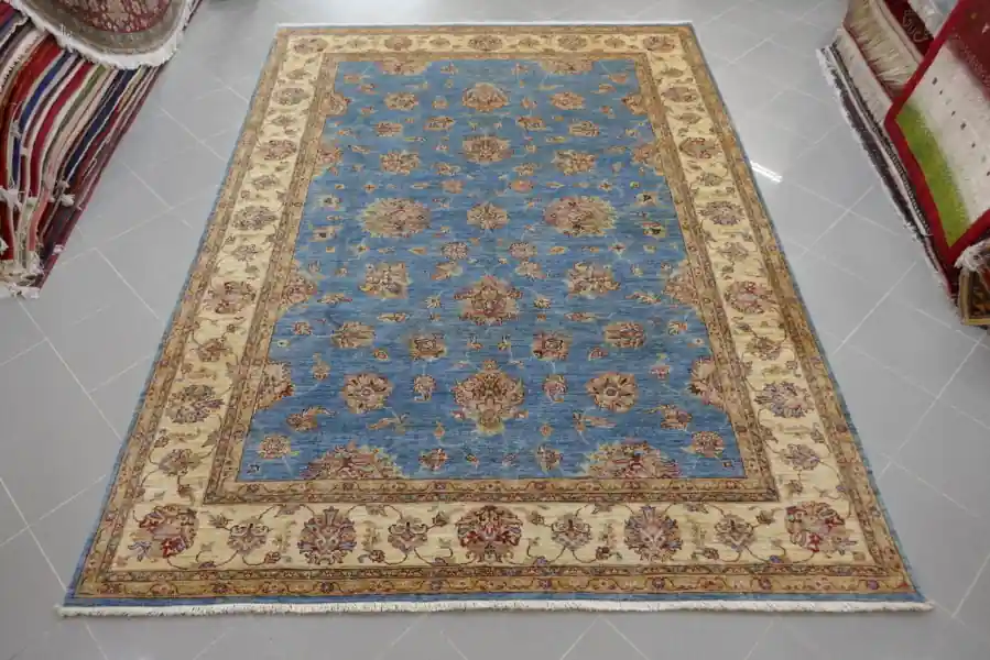 Tappeto Salotto/Sala Ziegler Extra Azzurro-Celeste 288×211-N.14889