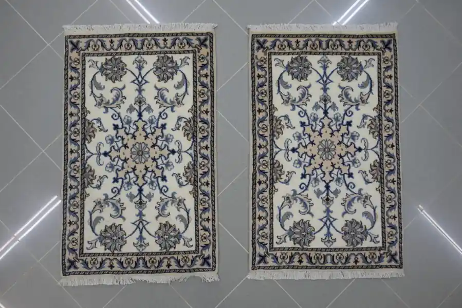 Scendiletti Persiani Nain Fondo Chiaro 96×60-95×60 N.14856-14857