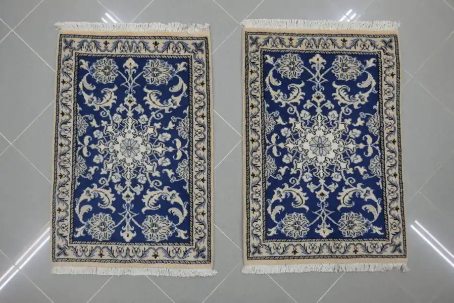 Scendiletti Persiani Nain Fondo Azzurro 88×60-86×60 N.14866-14867