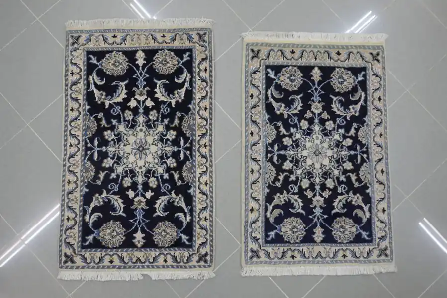 Scendiletti Persiani Nain Fondo Blu 95×60-90×60 N.14862-14863