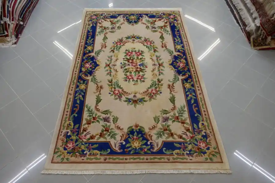 Tappeto Pechino Cina Fondo Avorio 224×155-N.14769