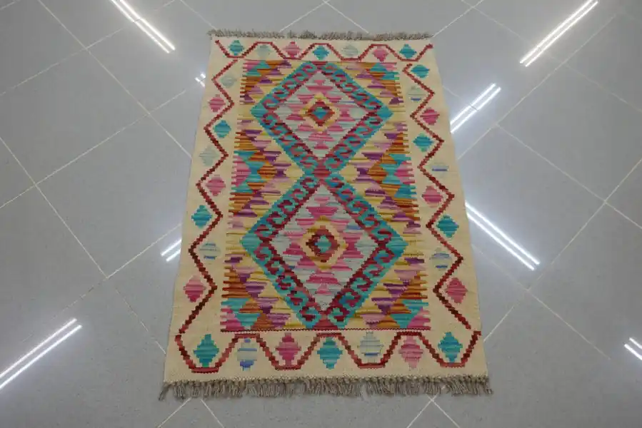 Kilim Afghano 90×60-N.14797