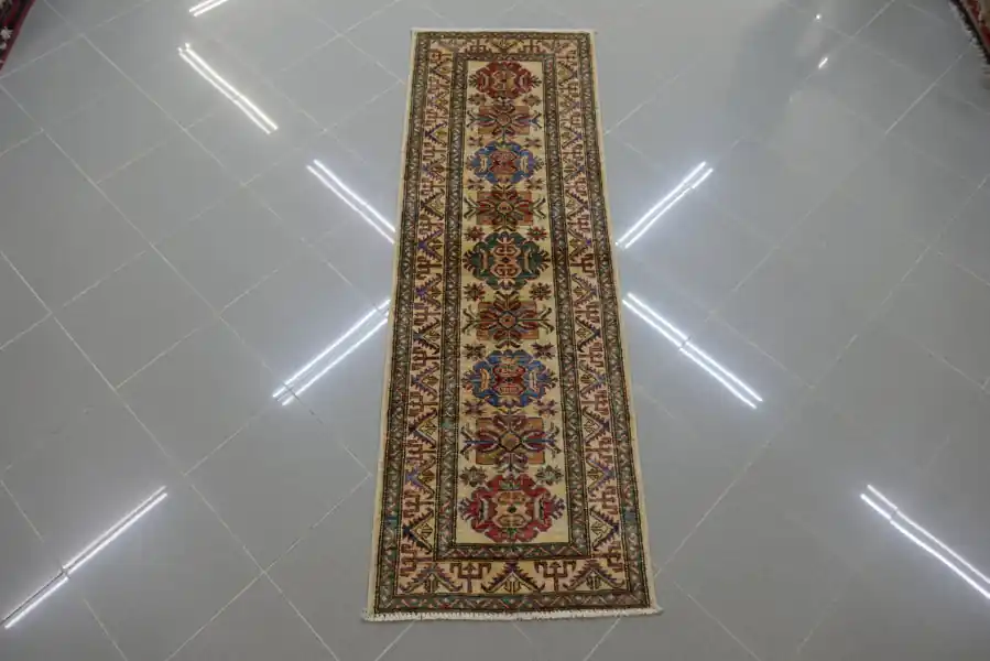 Passatoia Fondoletto Uzbek Kazak Extra Fondo Chiaro 182×61-N.14741