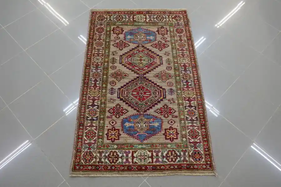 Piccolo Tappeto Uzbek Kazak Extra Color Sabbia 125×80-N.14727