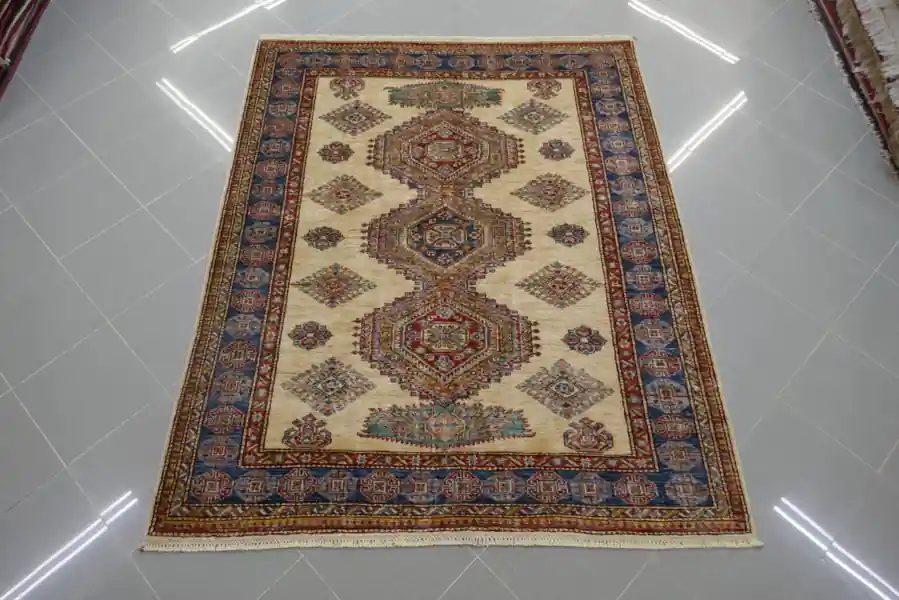 Tappeto Uzbek Kazak Extra Avorio 187×153-N.14746