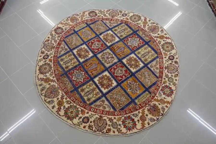 Tappeto Salotto/Sala Ziegler Extra Rotondo Fondo Lilla 183×183-N.14696